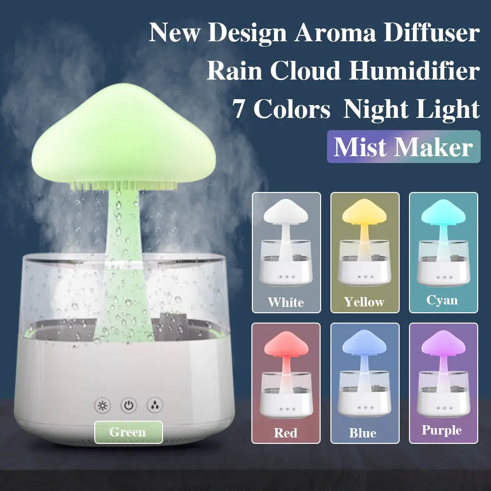 Fabula TechHome™ 3 in 1 Mushroom Rain Cloud Humidifier