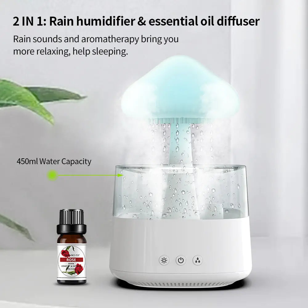 Fabula TechHome™ 3 in 1 Mushroom Rain Cloud Humidifier